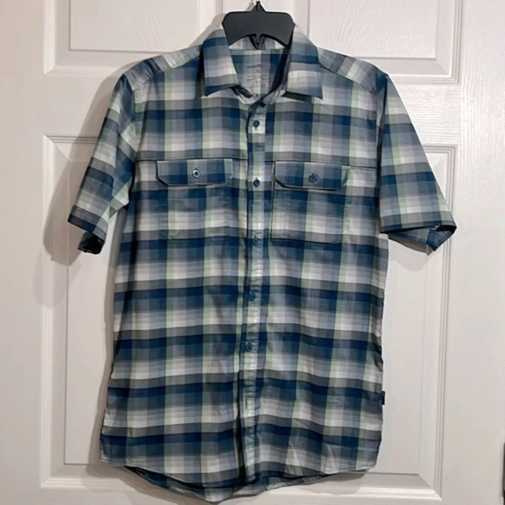 Swiss Tech Men's short sleeve outdoor woven shirt - Size Small (34/36)